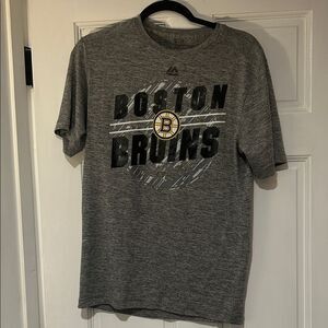 Majestic Boston Bruins Heather Gray Tee Small